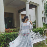 POPPY DRESS, IVORY // MULTICOLOR COTTON