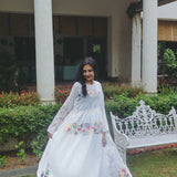 POPPY DRESS, IVORY // MULTICOLOR COTTON