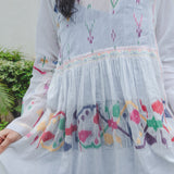 POPPY DRESS, IVORY // MULTICOLOR COTTON