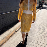 COMET CROP JACKET, GOLD // IVORY SEQUIN // ORGANZA