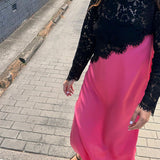 OPAL SWING DRESS // WATERMELON PINK SILK