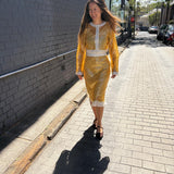 COMET SKIRT, GOLD // IVORY SEQUIN