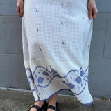 NILA SWING DRESS, IVORY // INDIGO JAMDANI COTTON