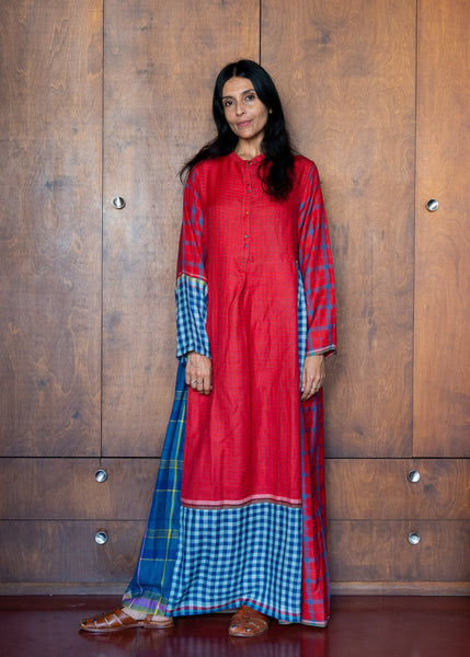 SITA DRESS, RED CASHMERE WOOL