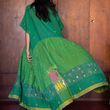 RASA FLORAL SHIRTDRESS, GREEN JAMDANI