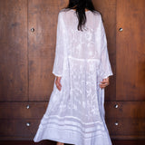ELLE DRESS, WHITE EMBROIDERY