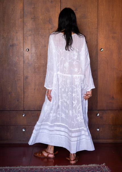 ELLE DRESS, WHITE EMBROIDERY