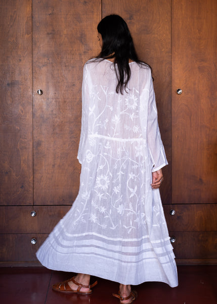ELLE DRESS, WHITE EMBROIDERY