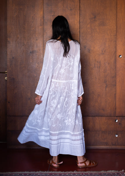 ELLE DRESS, WHITE EMBROIDERY