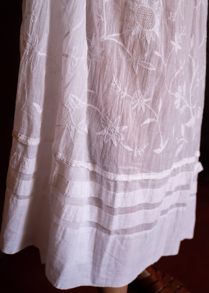 ELLE DRESS, WHITE EMBROIDERY