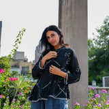 RAVEN SHIRT, BLACK COTTON