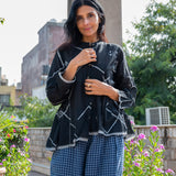 RAVEN SHIRT, BLACK COTTON