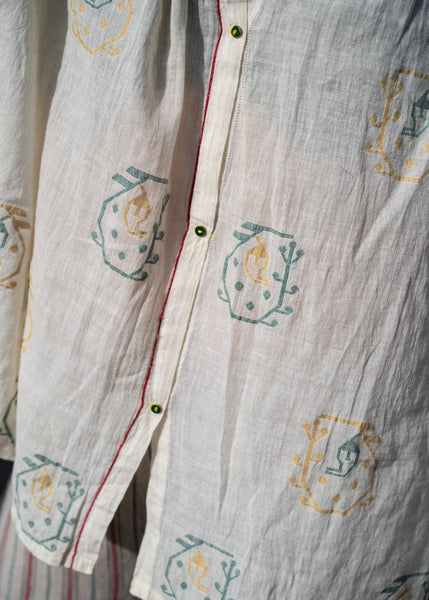 ASHVI SHIRT, IVORY COTTON