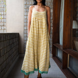SUN SLIP DRESS, STRIPE YELLOW