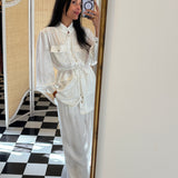 CAMELIA JACKET, CUPRO IVORY EMBROIDERY