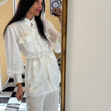 CAMELIA JACKET, CUPRO WHITE EMBROIDERY