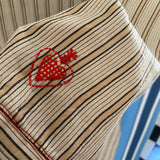 LILY MINI TUNIC, IVORY STRIPE COTTON
