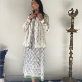 AMBER SHIRT, IVORY // INDIGO COTTON