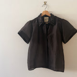 LILA SHIRT, BROWN ORGANZA