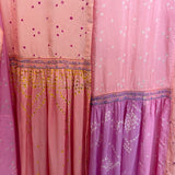 PALEMO PANEL DRESS, PINK BANDHINI SILK