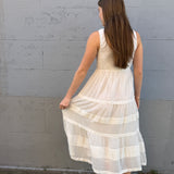 IVES PLEAT DRESS, VOILE WHITE