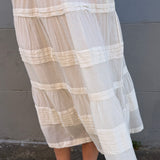 IVES PLEAT DRESS, VOILE WHITE