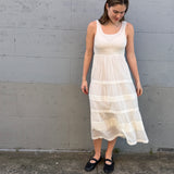 IVES PLEAT DRESS, VOILE WHITE