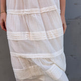 IVES PLEAT DRESS, VOILE WHITE