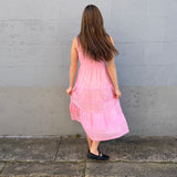 IVES PLEAT DRESS, VOILE PINK