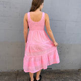 IVES PLEAT DRESS, VOILE PINK