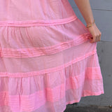 IVES PLEAT DRESS, VOILE PINK