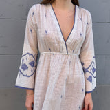 JASMINE DRESS, IVORY // INDIGO JAMDANI COTTON