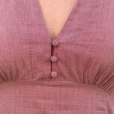 BELLA DRESS, RED CHECK HANDLOOM COTTON