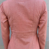 BELLA DRESS, RED CHECK HANDLOOM COTTON