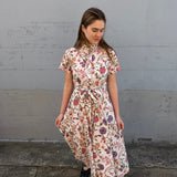 BLOSSOM DRESS, BLOCKPRINT FLORALS COTTON