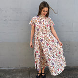 BLOSSOM DRESS, BLOCKPRINT FLORALS COTTON
