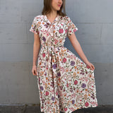 BLOSSOM DRESS, BLOCKPRINT FLORALS COTTON
