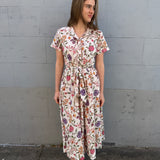 BLOSSOM DRESS, BLOCKPRINT FLORALS COTTON