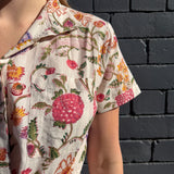BLOSSOM DRESS, BLOCKPRINT FLORALS COTTON