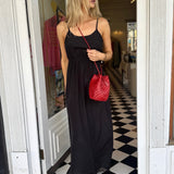 LEILA SLIP DRESS, BLACK SILK