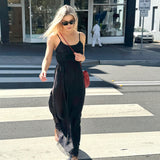 LEILA SLIP DRESS, BLACK SILK