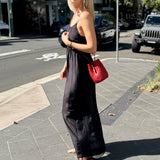 LEILA SLIP DRESS, BLACK SILK