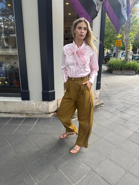 LILY SHIRT, PINK POPLIN