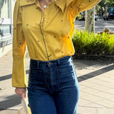 INDUS SHIRT, MUSTARD YELLOW COTTON