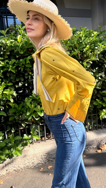 INDUS SHIRT, MUSTARD YELLOW COTTON