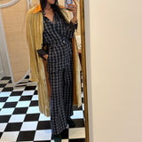 SURYA COAT, GOLD SILK VELVET