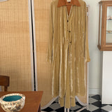 SURYA COAT, GOLD SILK VELVET