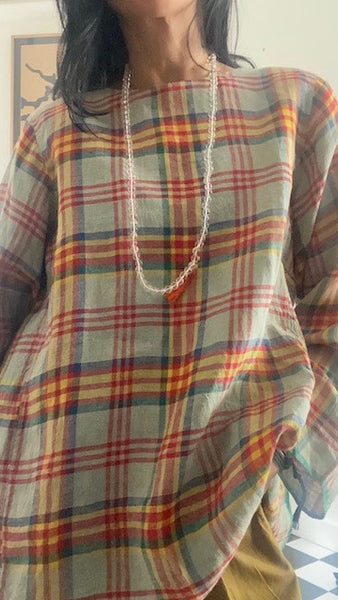 TARTAN SHIRT, RED / BLUE / YELLOW CHECKERED