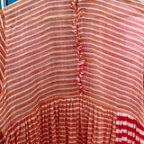 HIBISCUS DRESS, BLOCKPRINT STRIPE COTTON