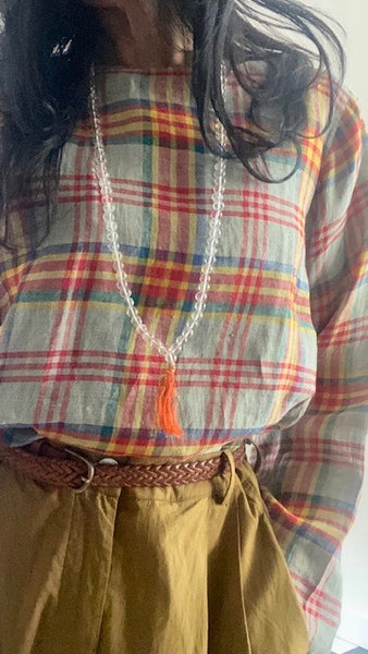 TARTAN SHIRT, RED / BLUE / YELLOW CHECKERED